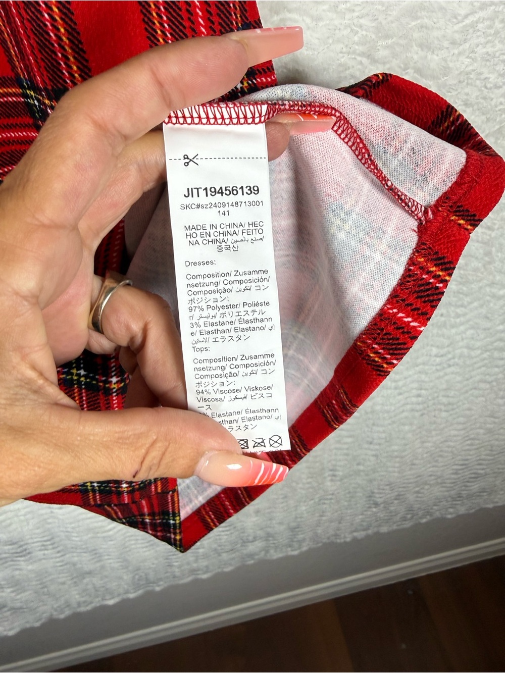 SHEIN Red Plaid Mini Tank Dress. Too cute! 🥰 - Picture 4 of 6